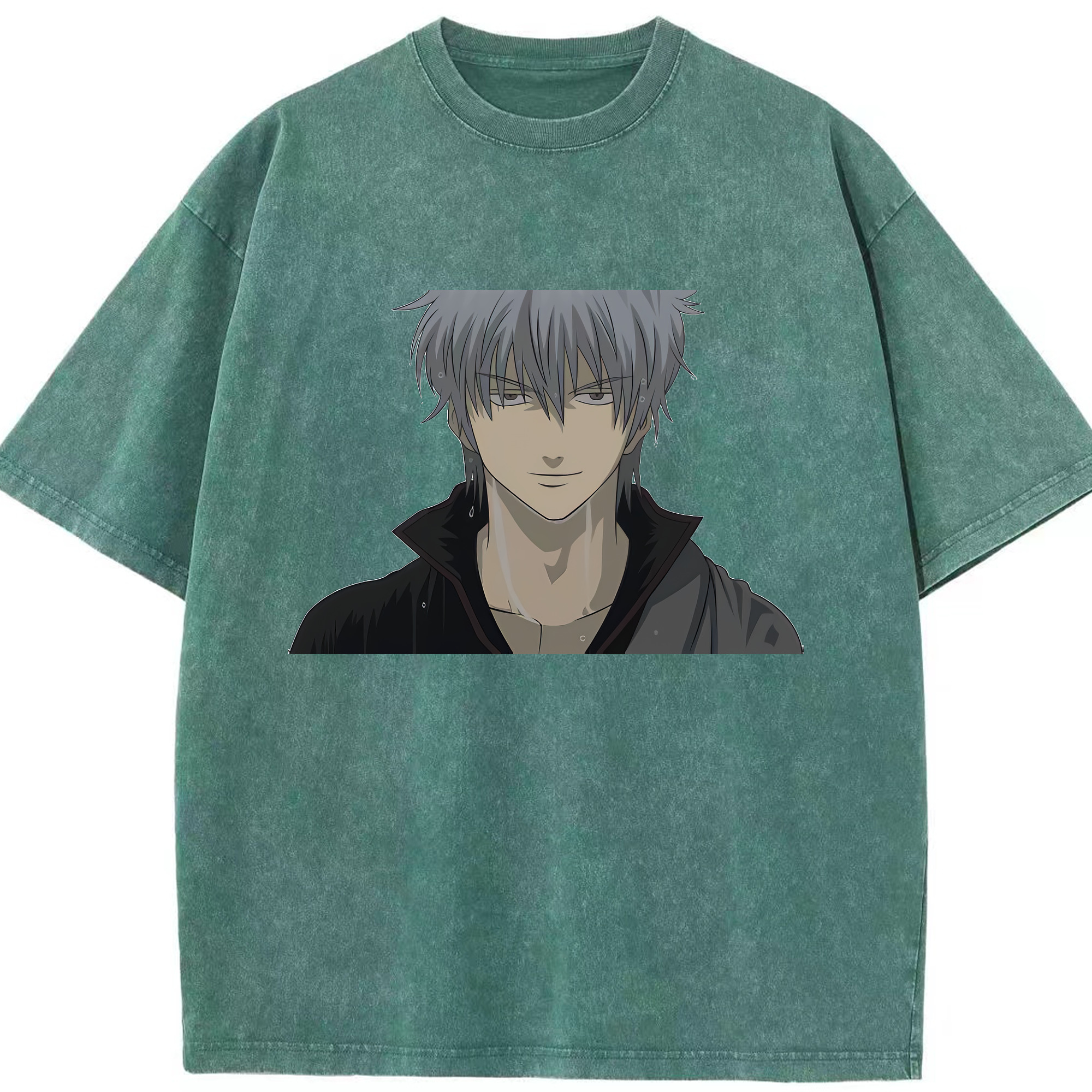 （画像用） ぎんたま 坂田銀時（さかたぎんとき） 神楽 志村新八（しむら しんぱち） GINTAMA Sakata Gintoki Kagura Shimura Shinpachi 綿100% ヴィンテージ風 半袖Tシャツ（フロントプリント）